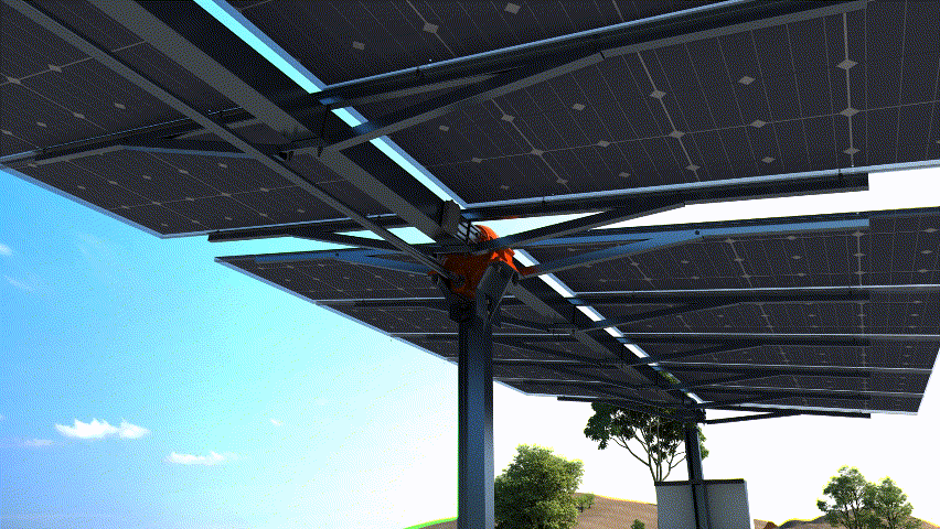 YABO鸭脖智能平单轴追踪系统